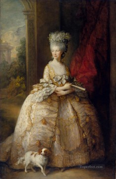 トーマス・ゲインズバラ Painting - シャーロット女王の肖像画 トーマス・ゲインズボロー